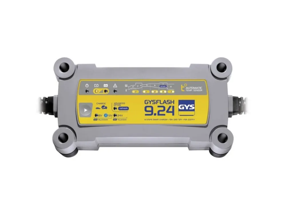 Nabíječka GYSFLASH 9.24, 6/12/24 V, 15-300 Ah, 6/12 V 9 A, 24 V 6 A Rychlé Dodání