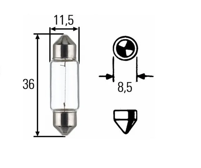 Nejlepší Volba žárovka sulfit 12V 5W C5W 11 x 36 mm HELLA
