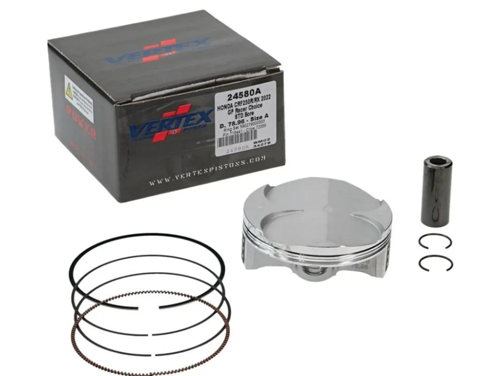 Doprava Zdarma VERTEX píst HONDA CRF 250R/RX GP-RACER '22-'25 (HC 14,4:1) (78.98MM) (STD. + 0,02MM)…
