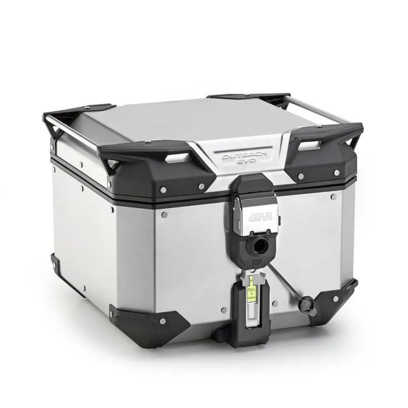 OBKEV42A stříbrný horní kufr GIVI Trekker Outback EVO hliníkový (Monokey topcase), bez zámku, 42 l. Časově Omezené
