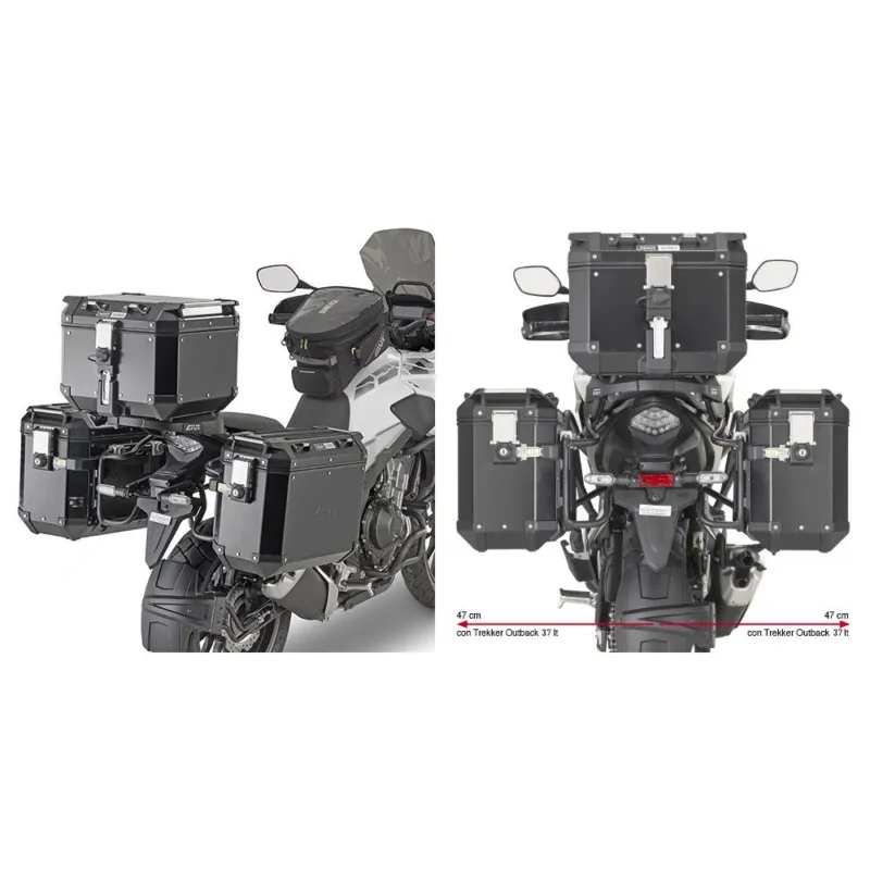 Oblíbený PLO1171CAM trubkový nosič bočních kufrů pro Honda CB 500 X (19-23)/NX 500 (24-25)