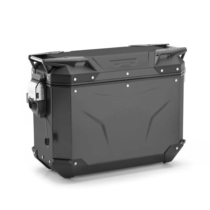 Ověřený OBKEV37BL černý levý kufr GIVI Trekker Outback EVO SMART hliníkový (boční), bez zámku, 37 ltr.