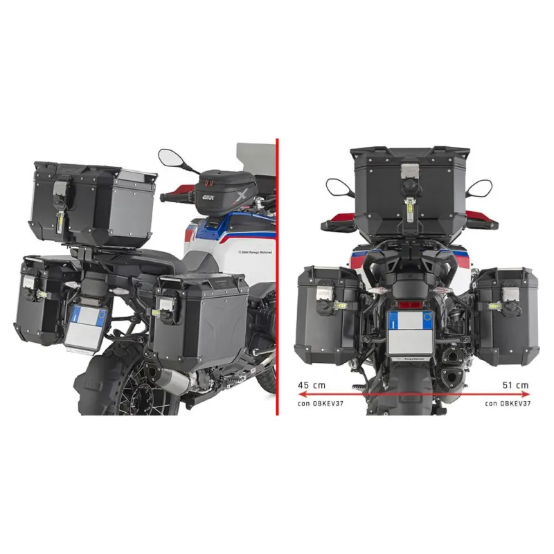 Nízká Cena PLO5146CAM trubkový nosič PL ONE-FIT pro BMW R 1300 GS Adv. (25-26) pro boční kufry OBKEV