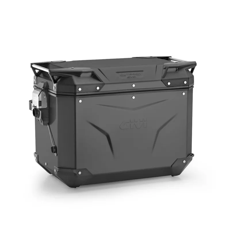 OBKEV48BL černý levý kufr GIVI Trekker Outback EVO SMART hliníkový (boční), bez zámku, 48 ltr. Nejlepší Volba
