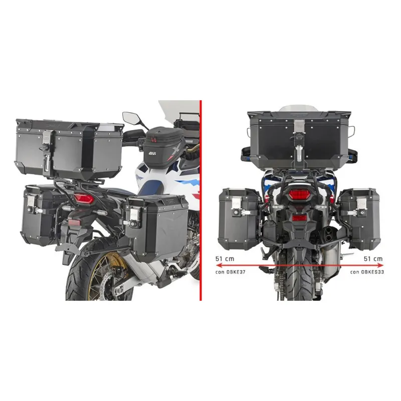 PLOS1178CAM trubkový nosič bočních kufrů OBKEVSxxx s výřezem pro Honda CRF 1100L Africa Twin (20-26) Pouze Dnes