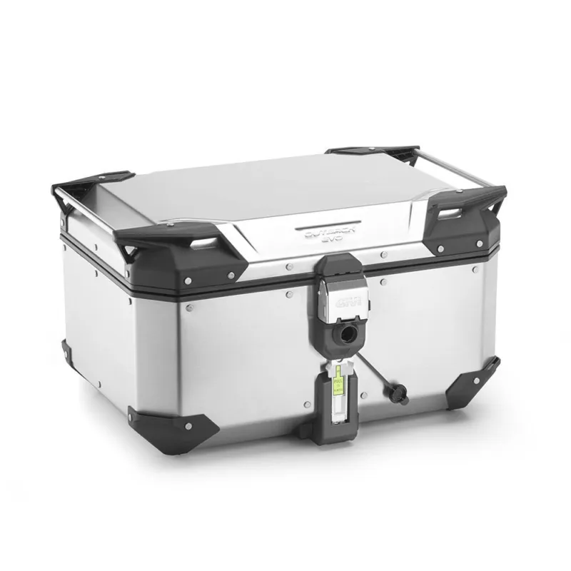 OBKEV58A stříbrný horní kufr GIVI Trekker Outback EVO hliníkový (Monokey topcase), bez zámku, 58 l. Poslední Šance