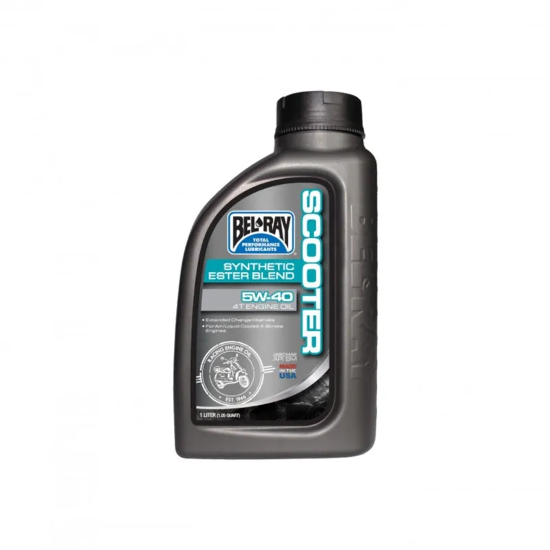 Víkendová Akce Motorový olej Bel-Ray SCOOTER SYNTHETIC ESTER BLEND 4T 5W-40 1 l