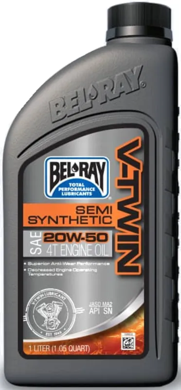 Motorový olej Bel-Ray V-TWIN SEMI SYNTHETIC 20W-50 1 l Nová Kolekce