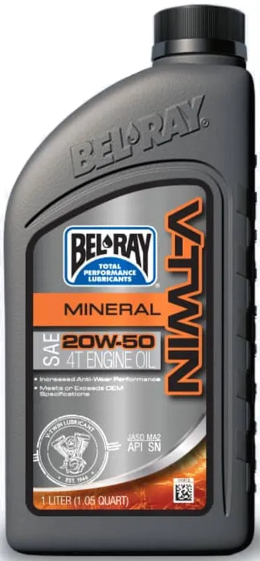 Motorový olej Bel-Ray V-TWIN MINERAL 20W-50 1 l Časově Omezené