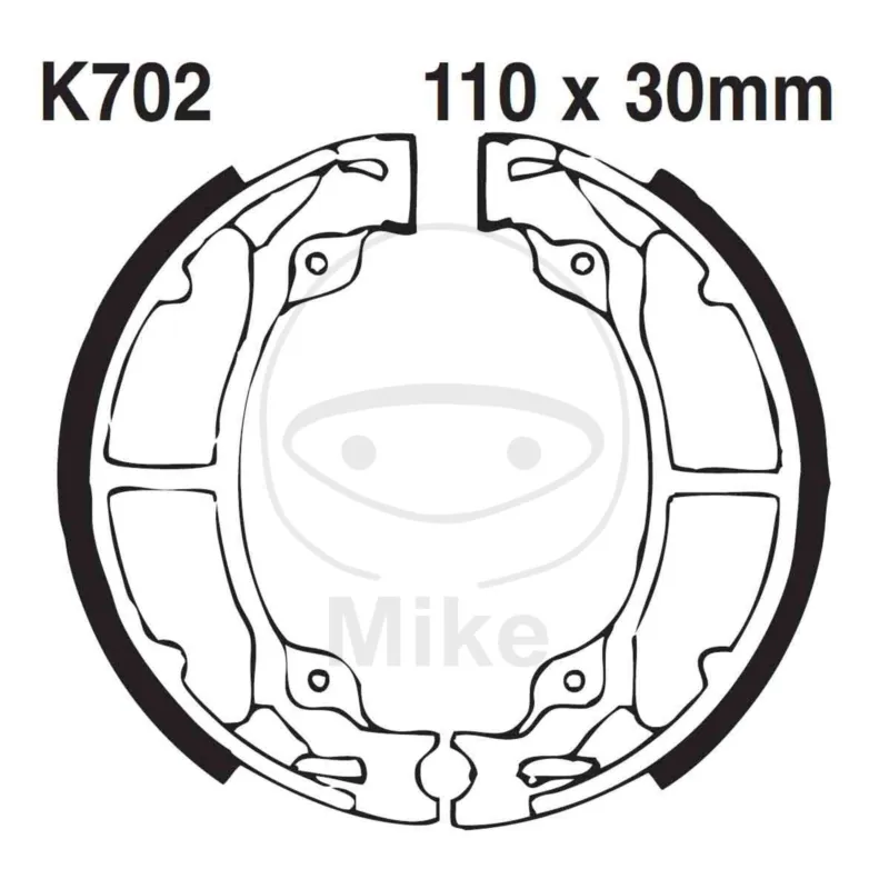 Aktuální Sada brzdových čelistí EBC K702 včetně pružin