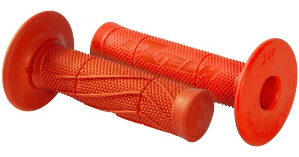 Super Cena RTECH gripy Wave měkké oranžové pár délka 118 mm