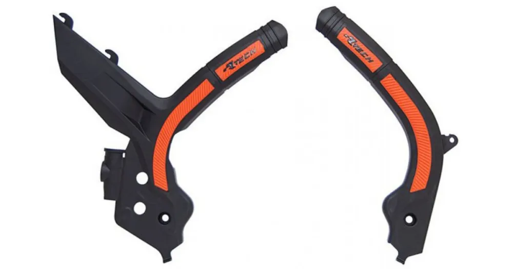 RTECH protektory rámu KTM sada černo-oranžové Sezónní Sleva