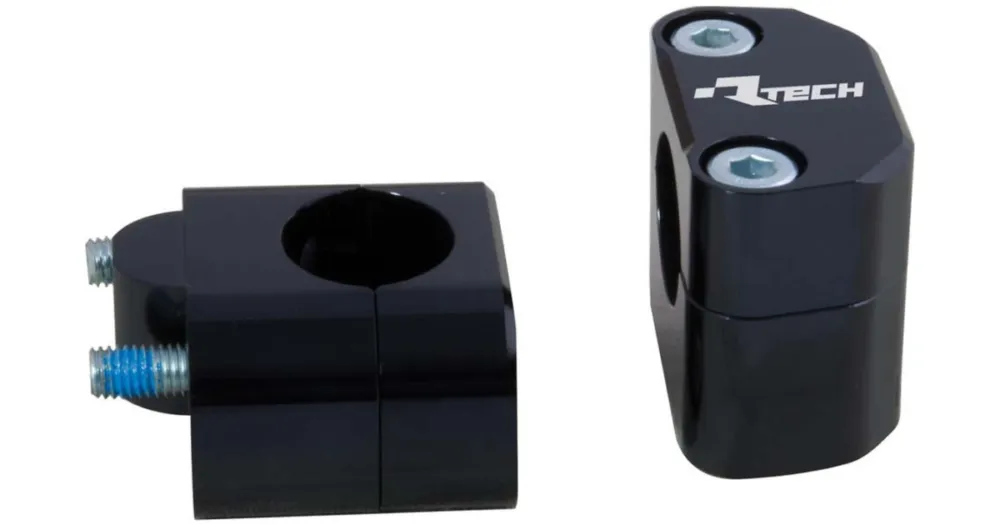 Horká Nabídka RTECH sada na zvýšení řídítek + 35 mm průměr 22 > 28.6 mm vč. šroubů černá