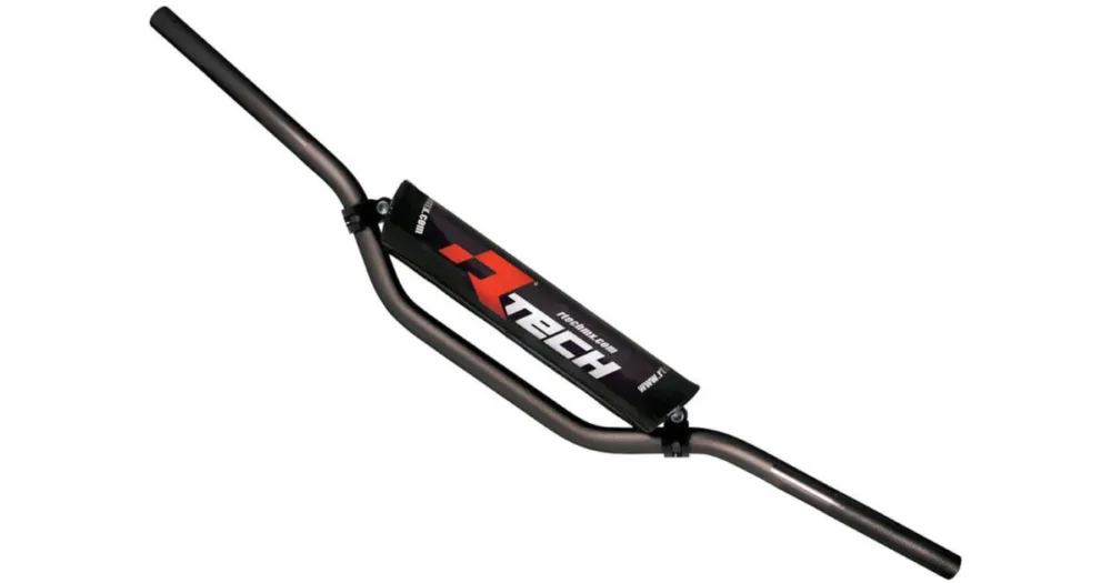 RTECH řídítka Ricky C. o průměru 22 mm s hrazdou a chráničem černá Výprodej