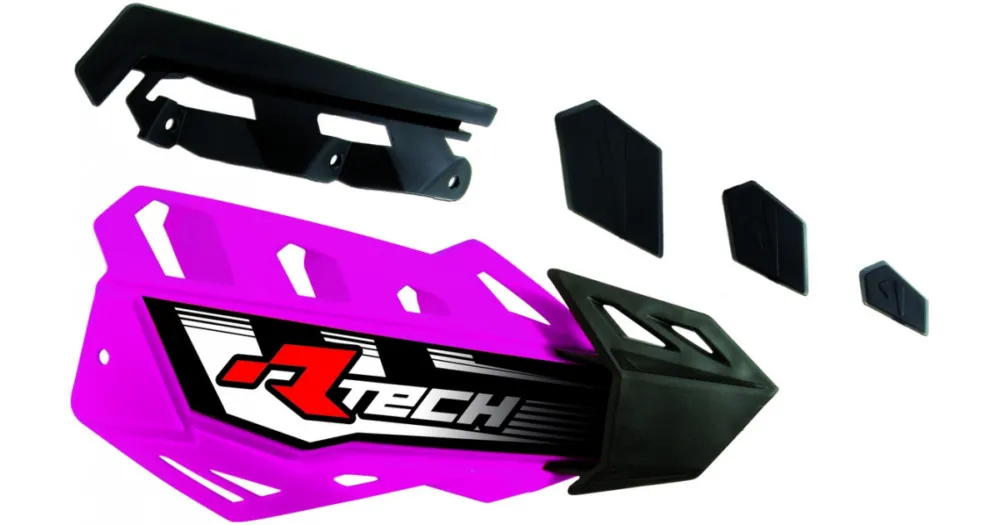 RTECH plasty krytů páček FLX / FLX ALU / FLX ATV neon růžovo-černé pár Jen Po Omezenou Doba