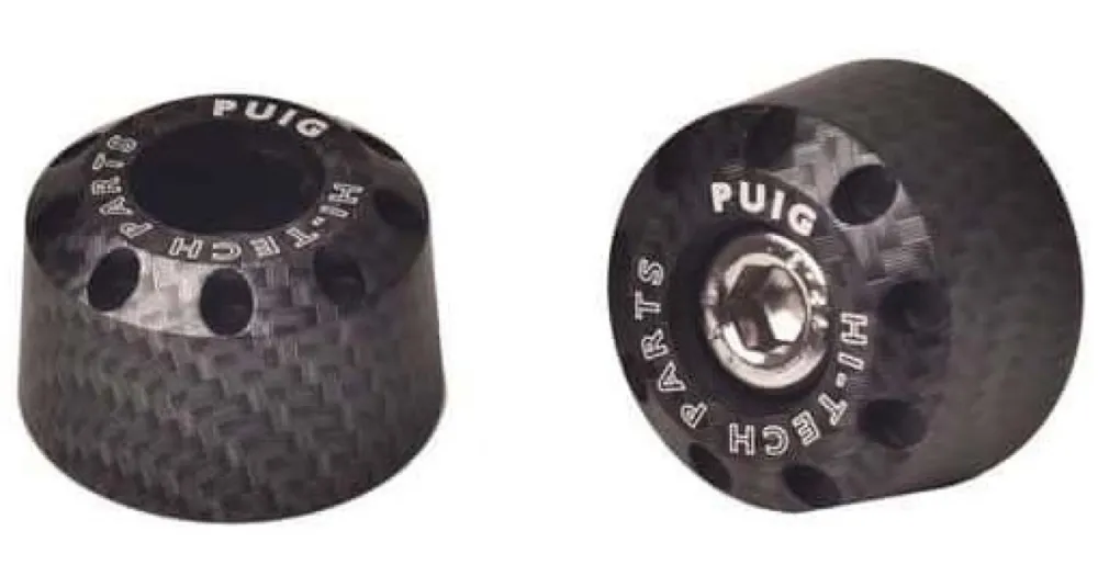Bezpečná Platba PUIG závažíčka řidítek SHORT 6642C karbonový vzhled