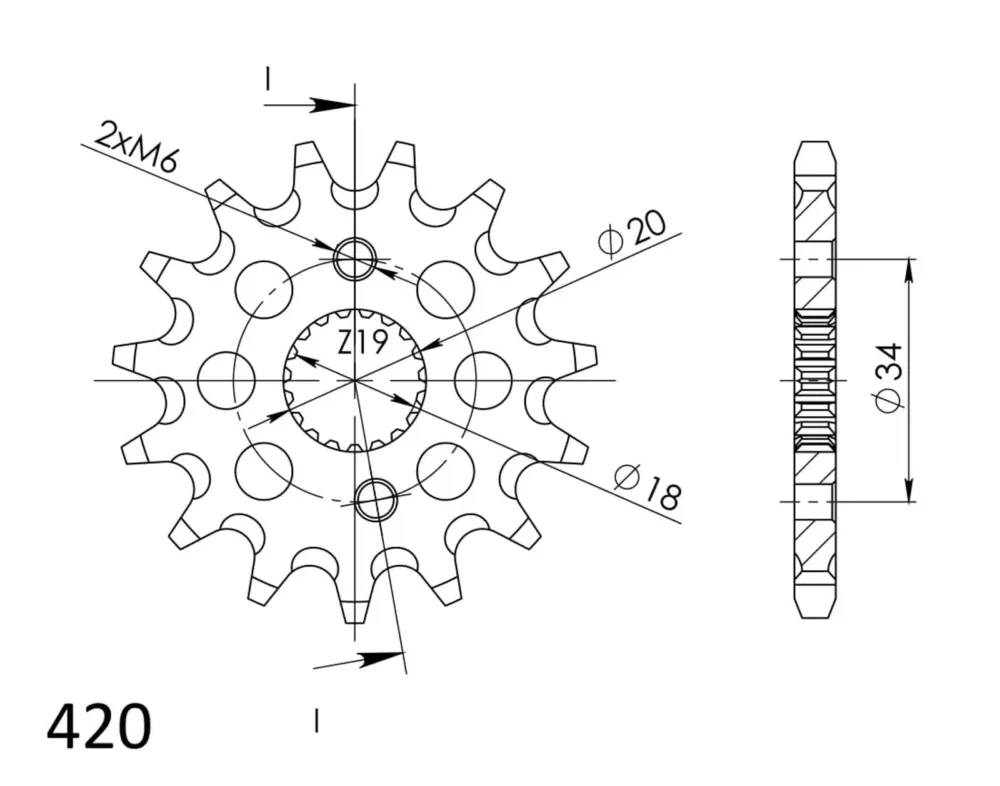 Autentický Řetězové kolečko SUPERSPROX CST-1310:15 15 zubů, 420