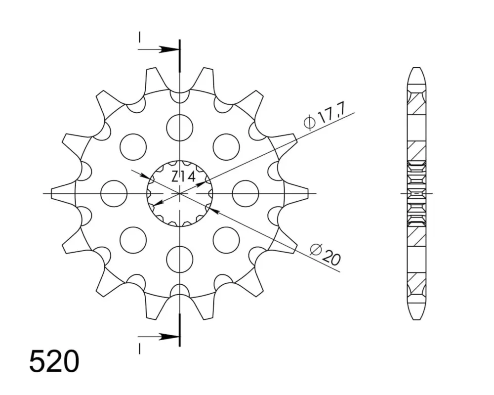 Akce Řetězové kolečko SUPERSPROX CST-564:12 12 zubů, 520