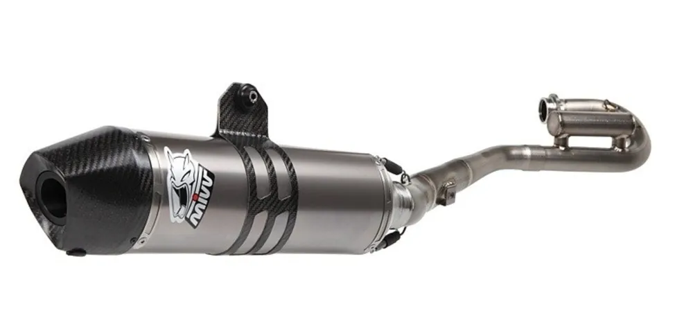 Rychlé Dodání Výfuk kompletní 1x1 MIVV OVAL M.YA.024.S4C.F Titan / Karbonové víčko pro YAMAHA YZ 450 F (2010-2011)