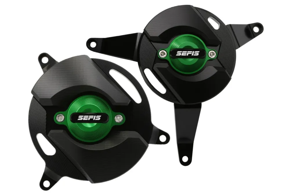 SEFIS CNC kryty motoru Kawasaki Z900 2017-2025 zelená Omezená Nabídka