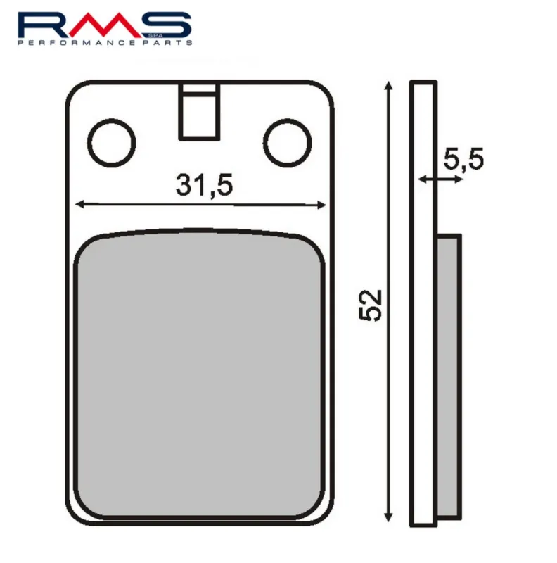 Brzdové destičky RMS 225100030 organické Pouze Dnes